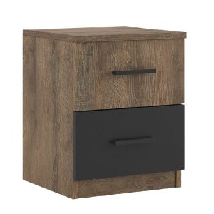 Тумба приліжкова Лотос Дуб фрегат/Антрацит - Світ Меблів