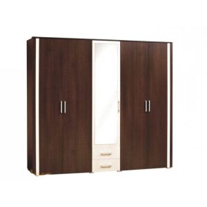 Шафа Елегія 5 Дверна Лімба шоколад/Клен від Світ Меблів