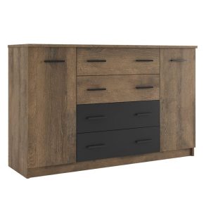 Комод Лотос 2Д4Ш Дуб фрегат/Антрацит від Світ Меблів