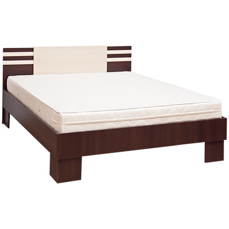 Ліжко Елегія 1.4/2.0 Лімба шоколад/Клен/ Фабрика Світ Меблів