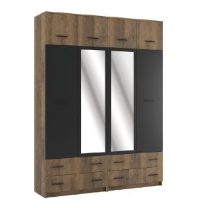 Вмістима шафа Лотос Ш-4Д2Ш Дуб фрегат/Антрацит