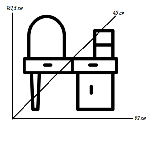 Розміри туалетного столика Кім
