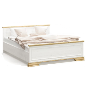 Іріс двоспальне світле ліжко з ламелами 160/200 від фабрики Мебель-Сервіс Україна