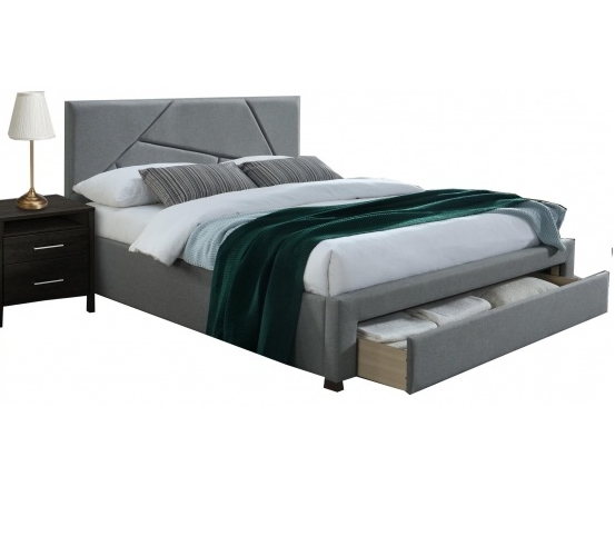 Двоспальне ліжко Halmar з ящиками Valery 160x200 см сіре (V-CH-VALERY-LOZ)