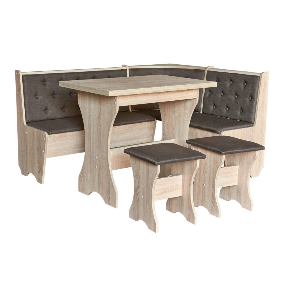 Кухонний куток ДСП Мальмо коричневий + стіл + табуретки від Мебель-Сервіс