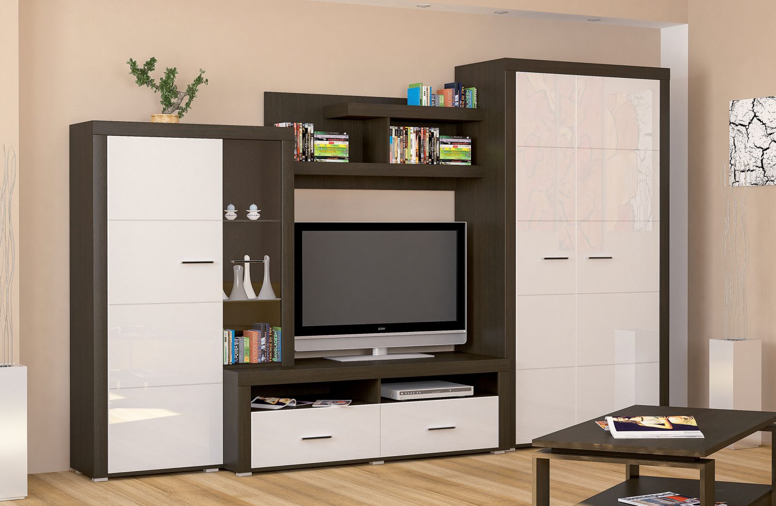 Вітальня Неон — інтерʼєрне фото