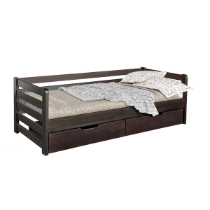 Тапчан Тоні з масиву бука з шухлядами та ламелями від компанії Мебель-Сервіс Україна