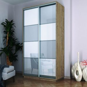 ШК-ЛБ-130 дводверна шафа-купе з двома фасадами лакобель від Гарант НВ