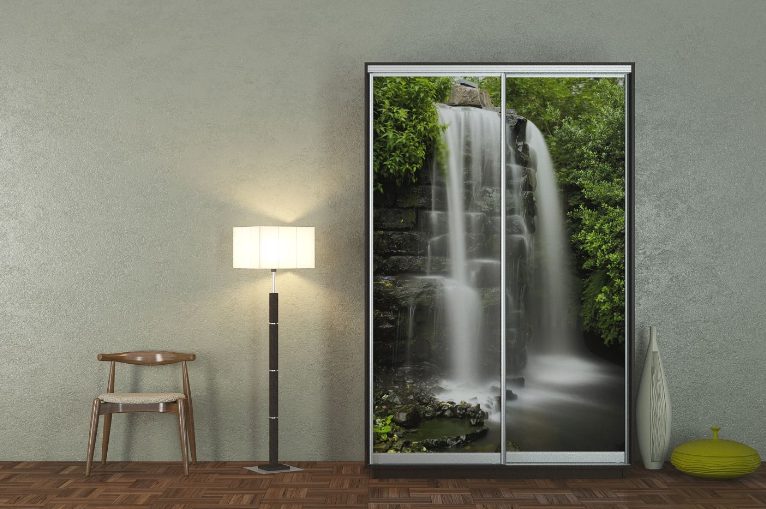 ШК-Ф-140 дводверна шафа-купе з двома фасадами фотодрук від Гарант