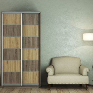 ШК-ДК-120 дводверна шафа-купе з фасадами ДСП від фабрики Гарант НВ