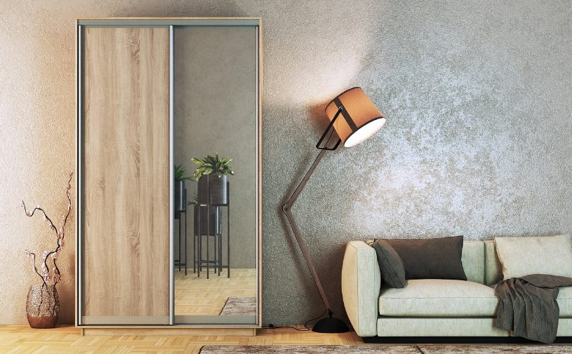 ШК-ДЗ-150 шафа-купе дводверна з дзеркалом від Гарант НВ