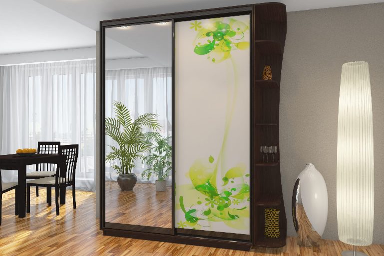 ШК-ДФ-170К дводверна шафа купе фотодрук+дзеркало від Гарант НВ