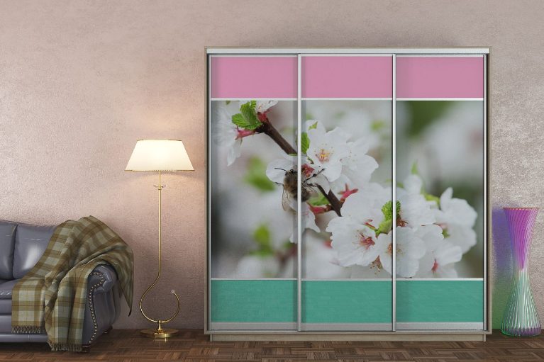 ШК-ФД-210 тридверна шафа-купе з фасадами фотодрук від фабрики Гарант НВ