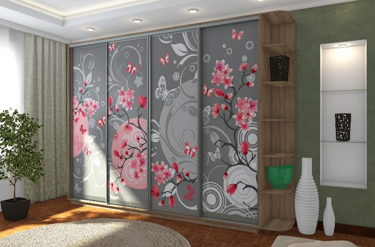 ШК-ФД-290 чотиридверна шафа-купе з фасадами фотодрук від Гарант НВ Україна