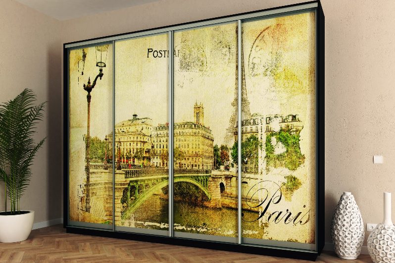 ШК-ФД-3100 чотиридверна шафа-купе з фасадами фотодрук від Гарант НВ