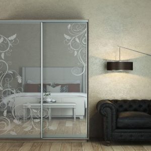 ШК-ХМ-170 шафа-купе дводверна з художнім матуванням від Гарант НВ