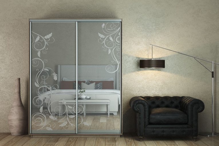 ШК-ХМ-170 шафа-купе дводверна з художнім матуванням від Гарант НВ