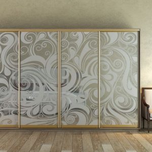 ШК-ХМЗ-3400 чотиридверна шафа-купе з художнім матуванням від Гарант НВ