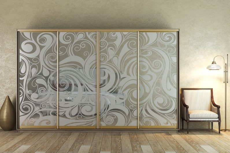 ШК-ХМЗ-3400 чотиридверна шафа-купе з художнім матуванням від Гарант НВ