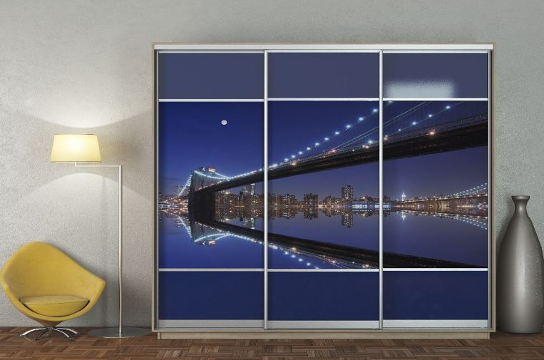 ШК-ФД-250 тридверна шафа-купе з фасадами фотодрук від Гарант НВ