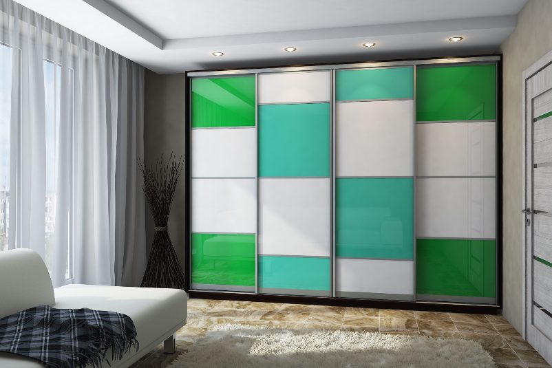 ШК-ЛБ-310 чотиридверна шафа-купе з фасадами лакобель від Гарант НВ