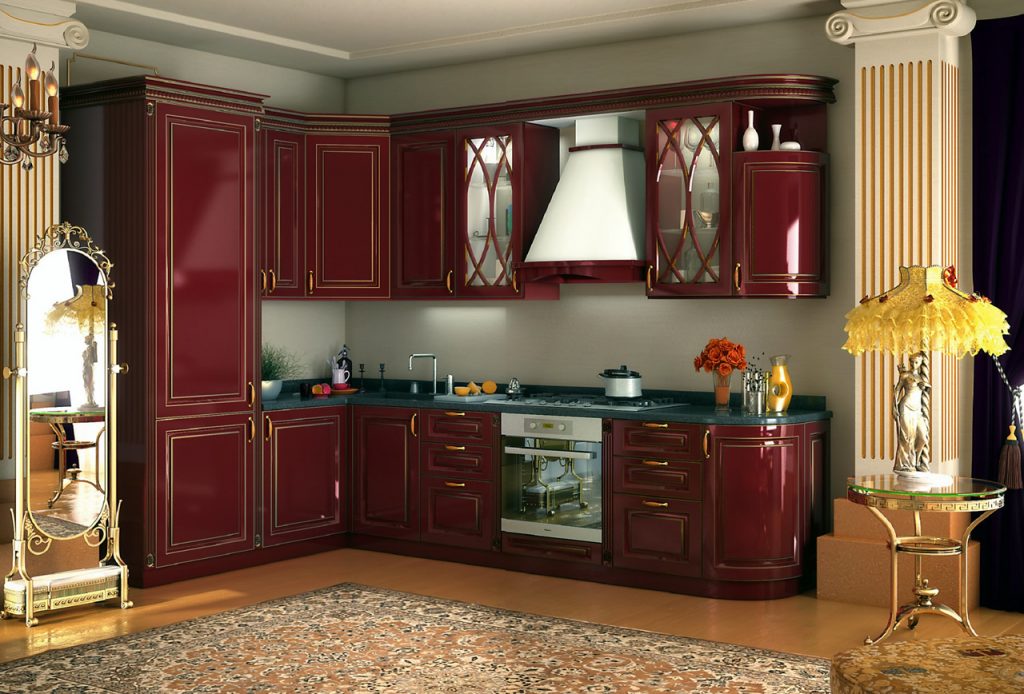 Вишнева класика кухонні меблі від Азгард Україна