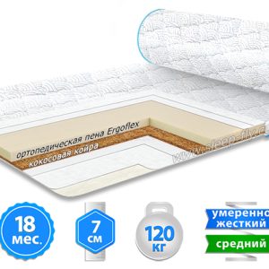 FLEX 2in1 KOKOS зручний матрац топер від фабрики ЕММ Україна