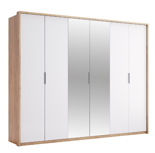 Асті 6д шестидверна шафа з дзеркалами від фабрики МіроМарк