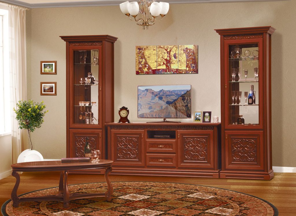 Лаціо класична стінка для вітальні від фабрики Світ Меблів Україна