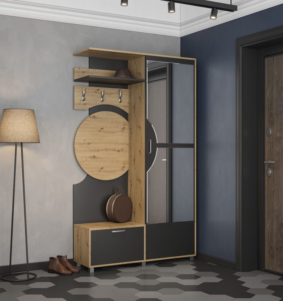 Фіона антрацит/артезан сучасні меблі для передпокою від Світ Меблів Україна