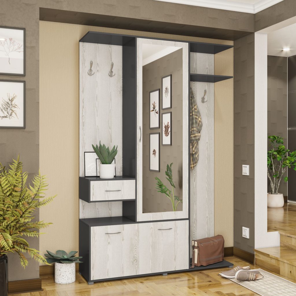 Грета антрацит/артвуд світлий сучасний передпокій від фабрики Світ Меблів Україна