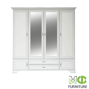 Кентукі SZF6D2S чотиридверна біла шафа від фабрики БРВ/ВМК