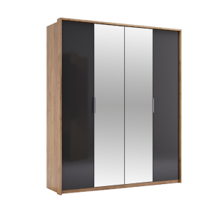 Луна/Luna  4дв Шафа чотиридверна з дзеркалами від фабрики МироМарк