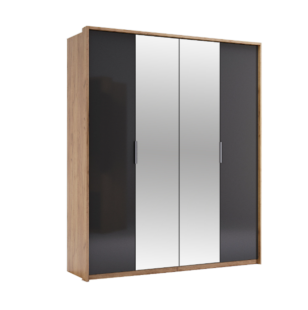 Луна/Luna  4дв Шафа чотиридверна з дзеркалами від фабрики МироМарк