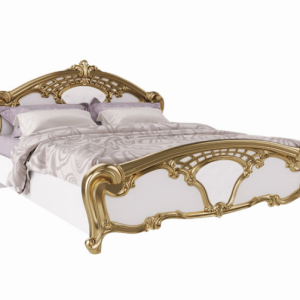 Єва ліжко 180/200 білий глянець / золото від фабрики МіроМарк