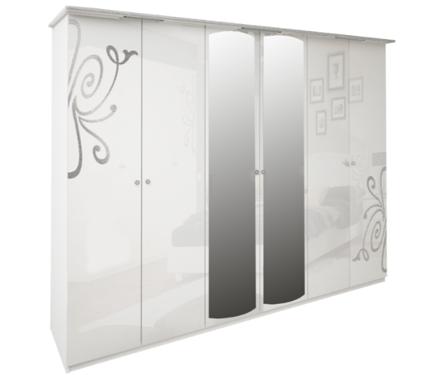 Богема шестидверна шафа з підсвіткою від фабрики Миро Марк Україна