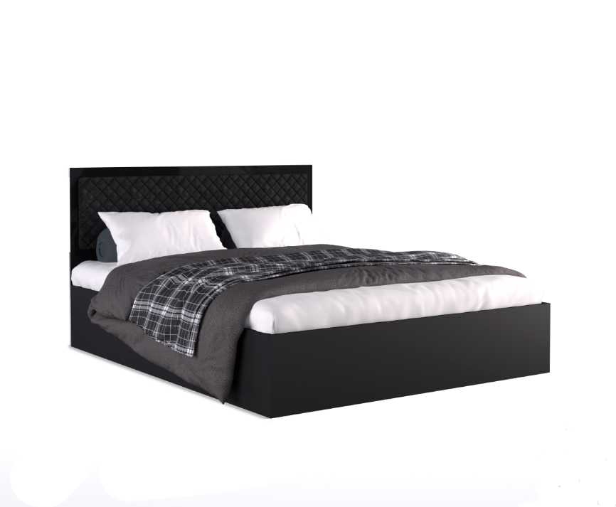 Ліжко Annie/Енні 160/200 з підйомним механізмом глянець чорний від МіроМарк Україна