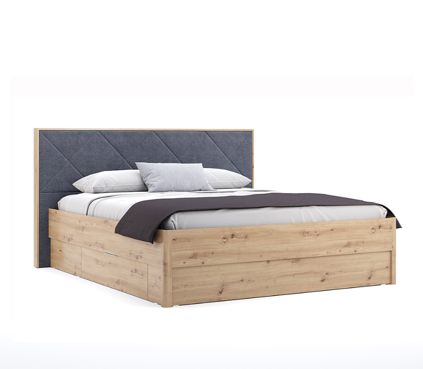 Ліжко 160/200 Raymond/Реймонд Дуб Артізан/Мат Антрацит від фабрики МіроМарк Україна