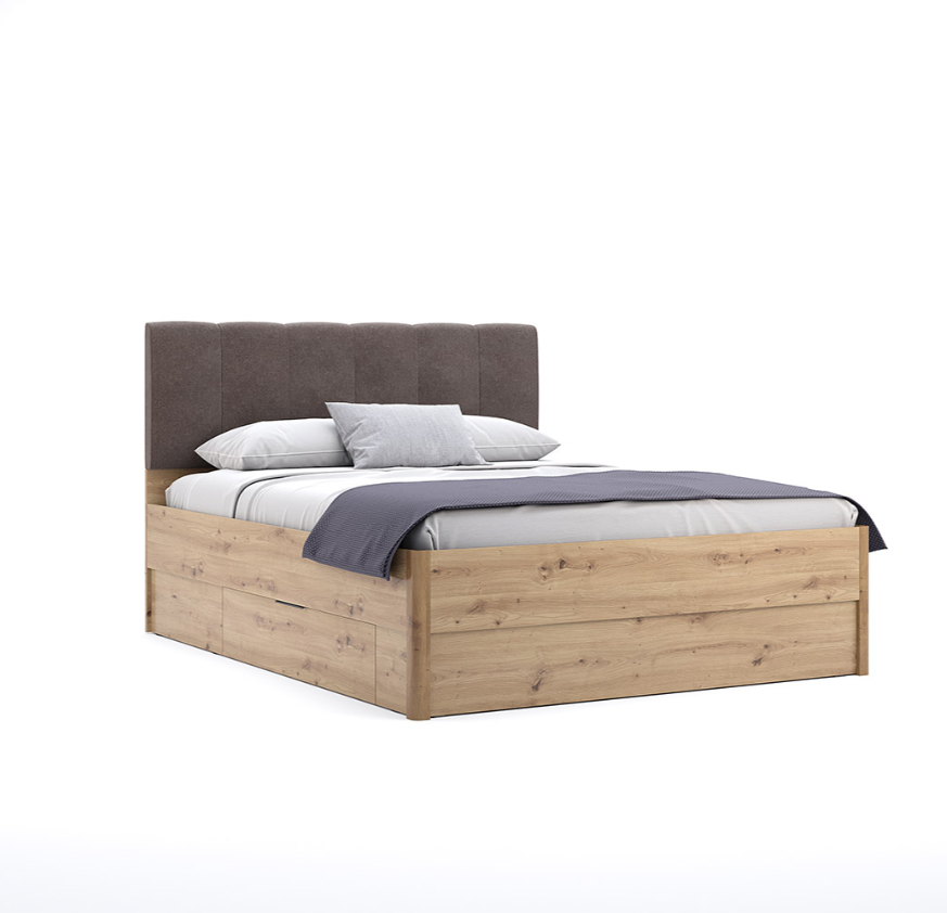 Ліжко двоспальне Teddy/Теді 180/200 дуб Артізан від МіроМарк