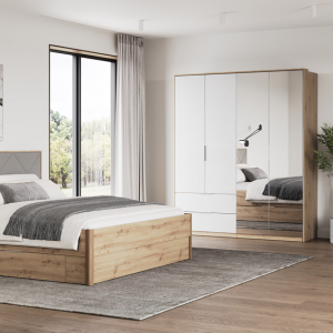 Спальня Raymond/Реймонд  Глянець Білий/Дуб Артізан від МіроМарк Україна