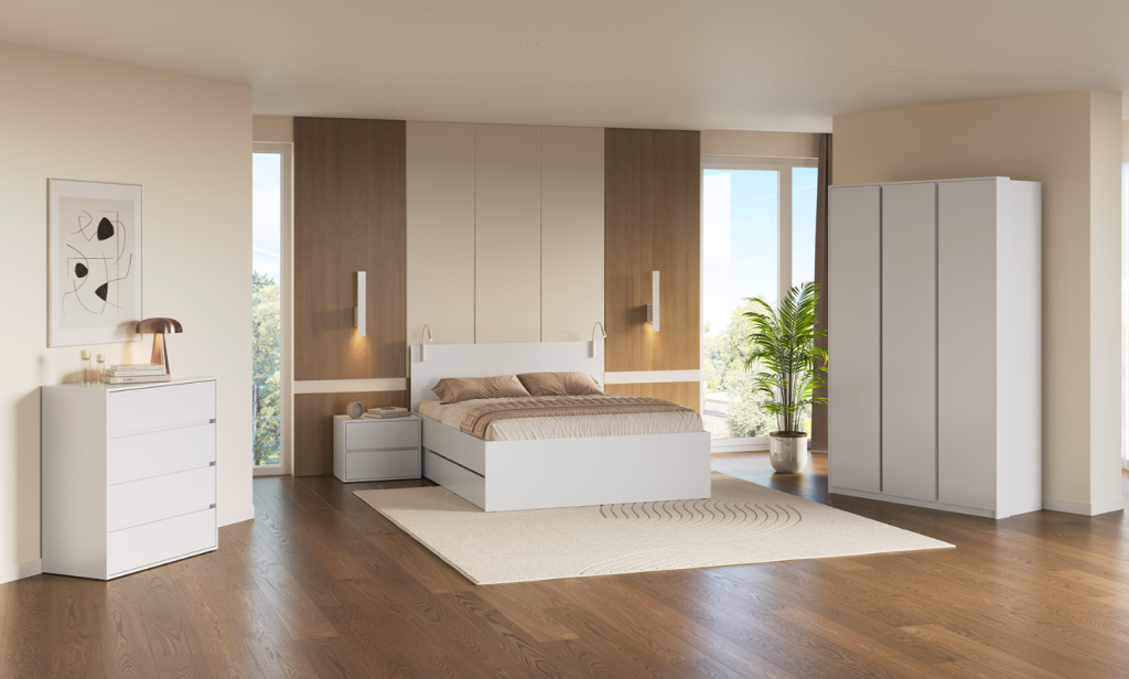 Спальня Тіbо/Тібо супер мат білий від фабрики МіроМарк Україна