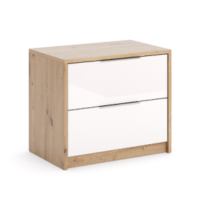 Тумба Raymond/Реймонд 2шх Глянець Білий/Дуб Артізан від МіроМарк Україна