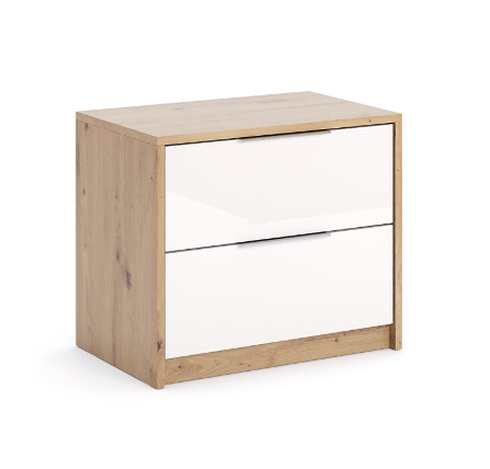 Тумба Raymond/Реймонд 2шх Глянець Білий/Дуб Артізан від МіроМарк Україна