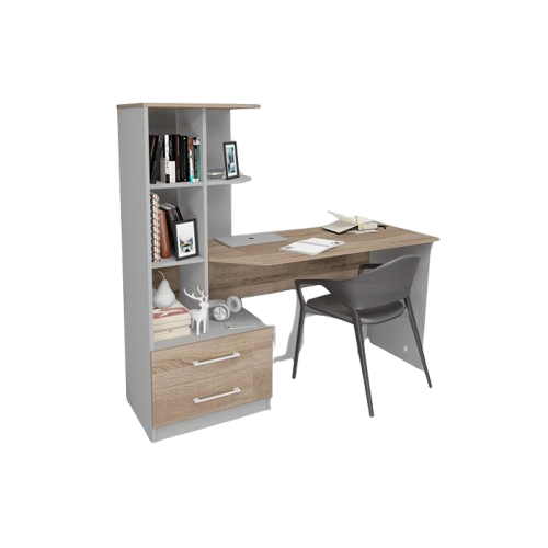 Комп'ютерний стіл Dexter Сірий Уніколор/Дуб Сонома Трюфель лівий/правий/Intarsio