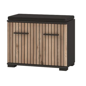 Амбре антрацит/дуб білий тумба для передпокою від фабрики Світ Меблів Україна