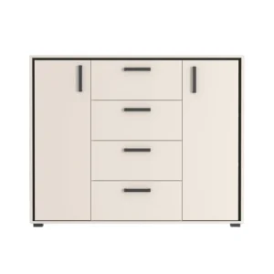 Комод Прайм / Prime KOM2D4S Гербор 2-дверний з 4 шухлядами Кашемір/чорний