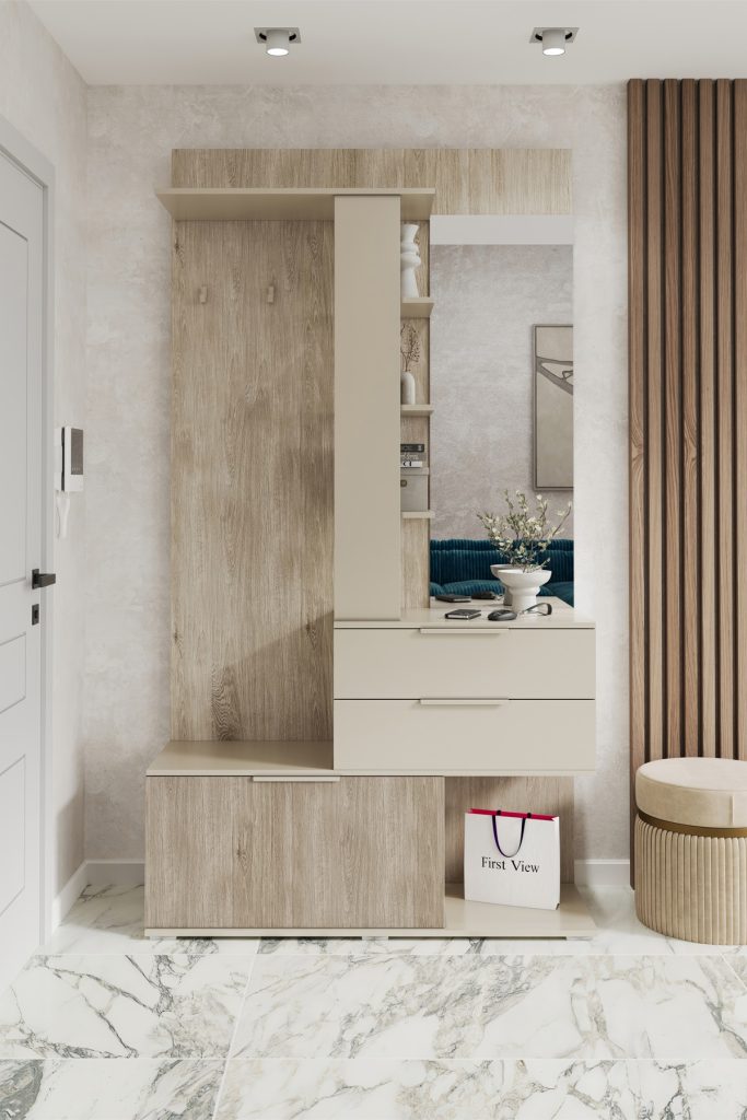 Соната дуб білий/сатин стильний сучасний передпокій від Світ-Меблів Україна