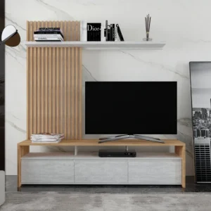 Стінка у вітальню Нео / Neo з декоративними рейками Гербор