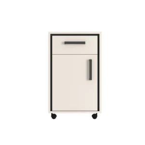 Тумба офісна під стіл Прайм / Prime KON1D1S Гербор 1-дверна з 1 шухлядою Кашемір/чорний