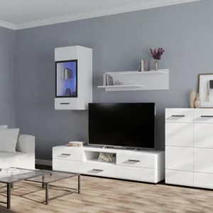 Стінка у вітальню Аляска / Alaska БРВ Німфея альба/білий глянець